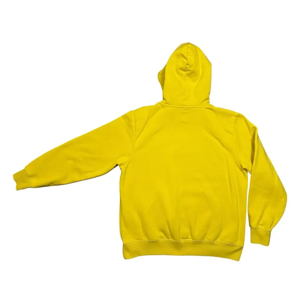 The North Face Acid Yellow Neon Box Logo Heavyweight Relaxed Fit Hoodie Mens XL